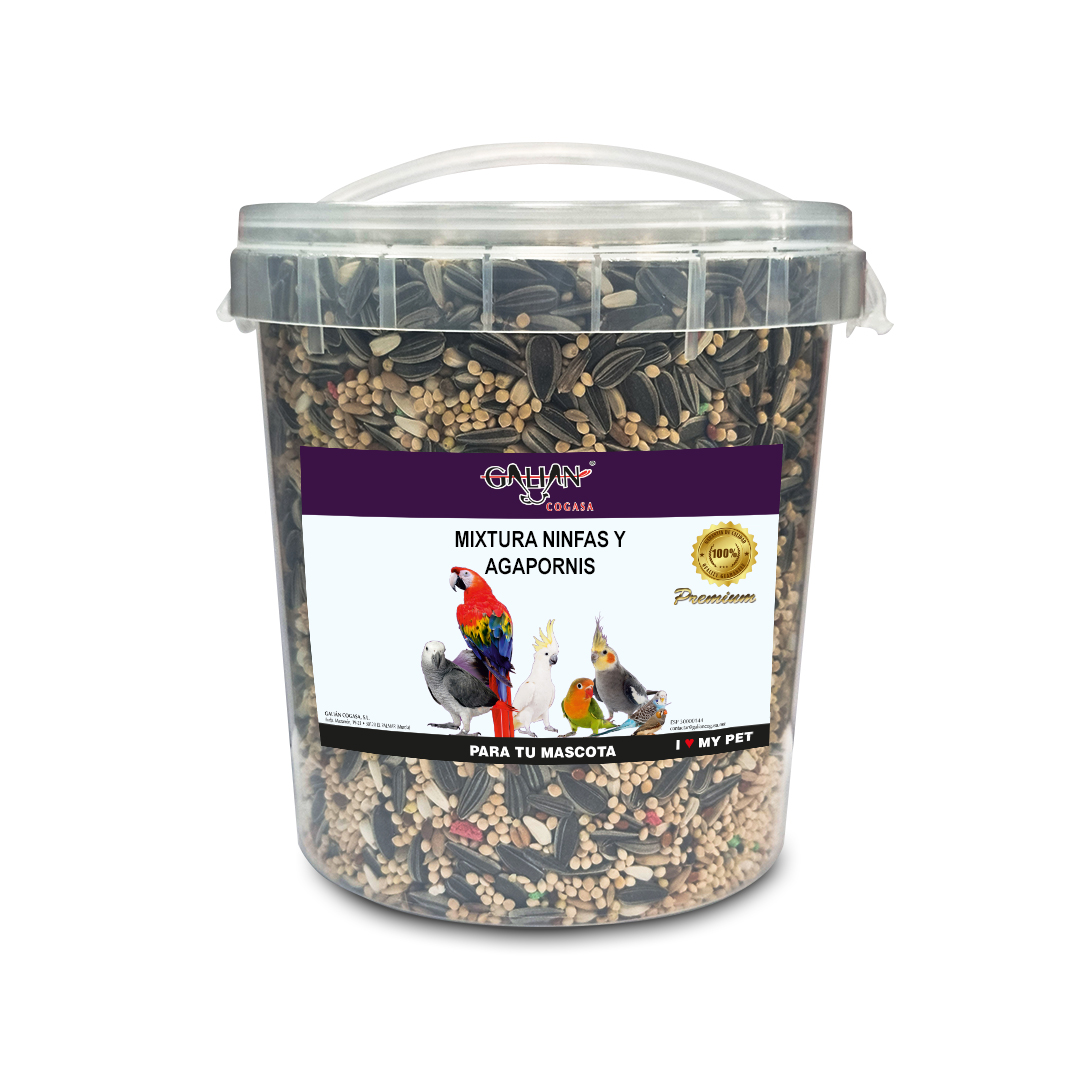 MIXTURA NINFAS Y AGAPORNIS ESP CUBO 900G