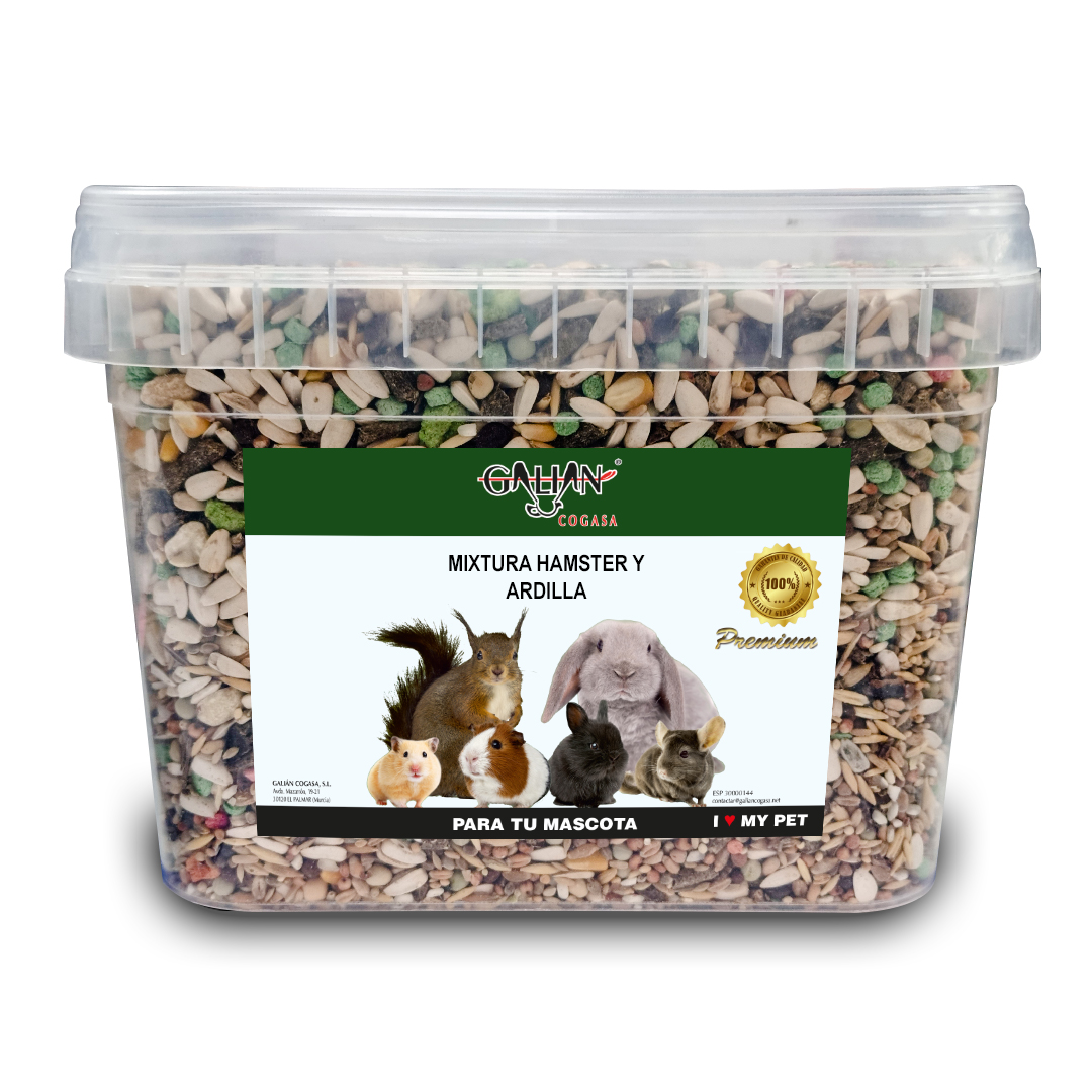 MIXTURA HAMSTER Y ARDILLAS CUBO 4000 GR