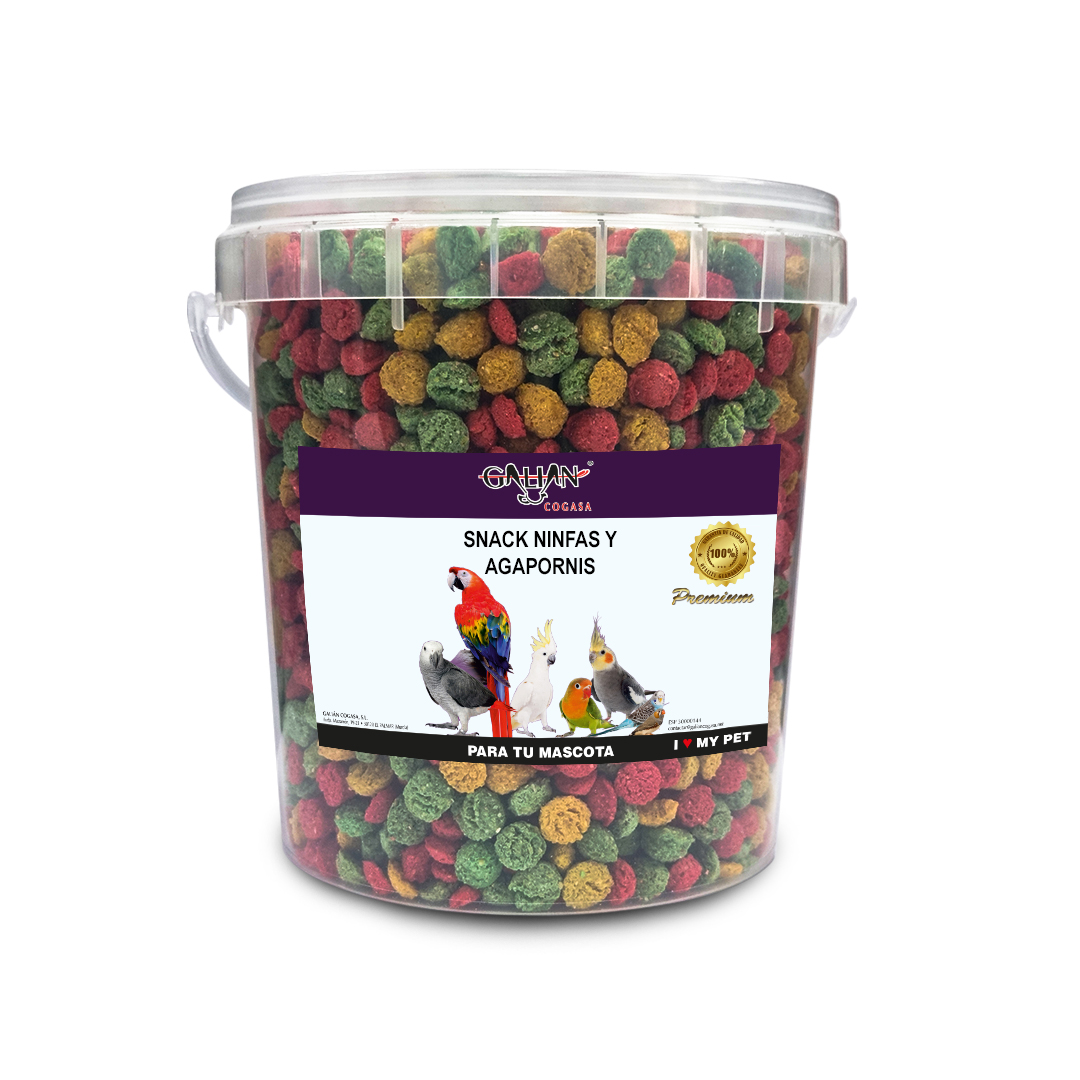 SNACK NINFAS Y AGAPORNIS 800 GR CUBO