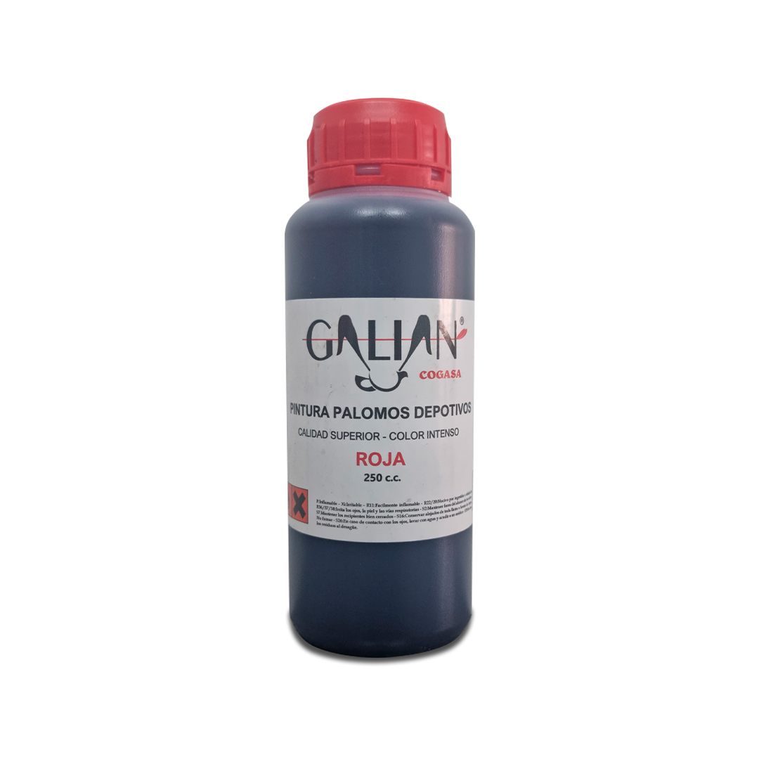 PINTURA PALOMOS ROJA 250 CC GALIAN