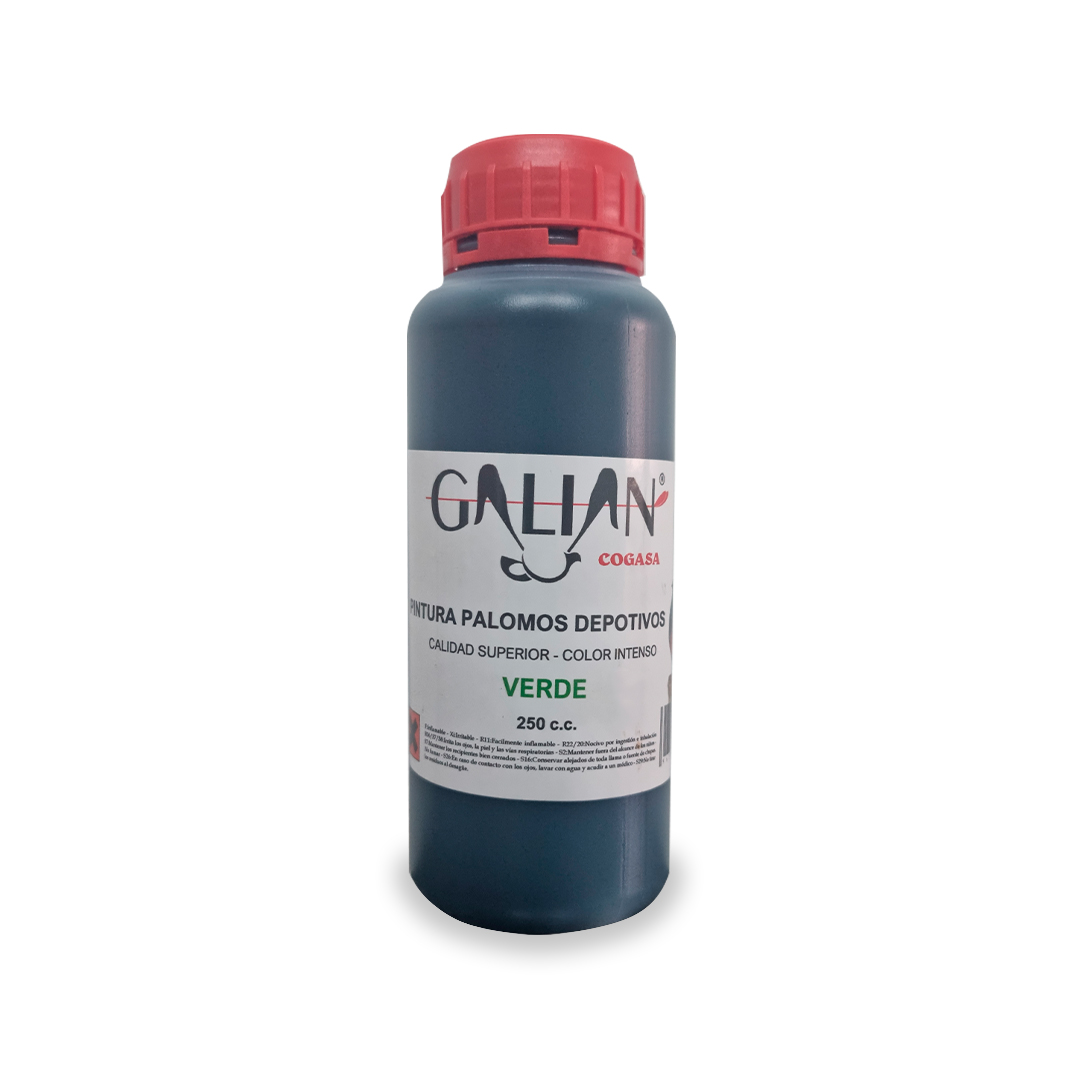 PINTURA PALOMOS VERDE 250 CC GALIAN
