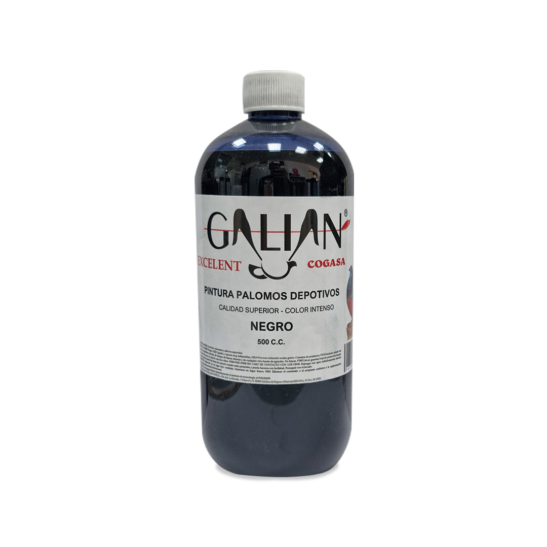 PINTURA PALOMOS NEGRA EXCELENT 500