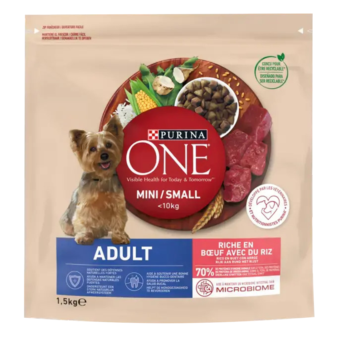 PURINA ONE PERROS ADULT BUEY&ARROZ 1,5KG