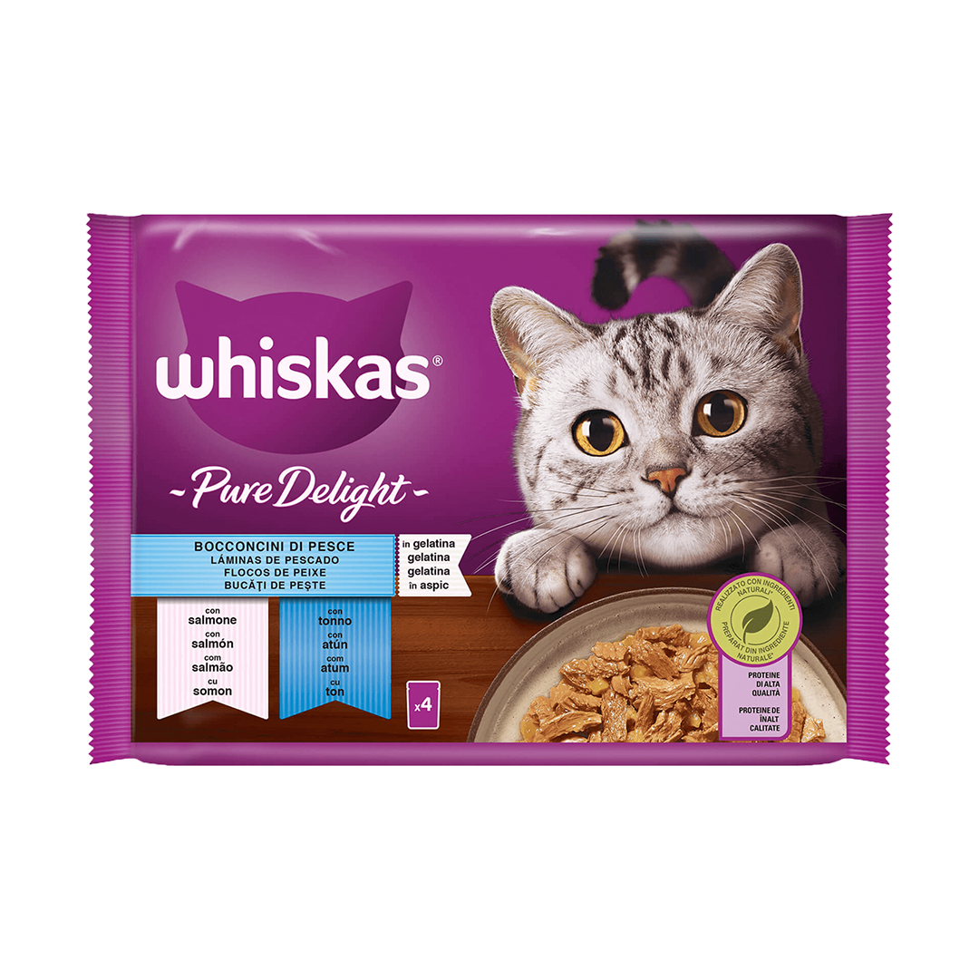 WHISKAS PURE DELIGHT SEL. PESCADO13*4*85