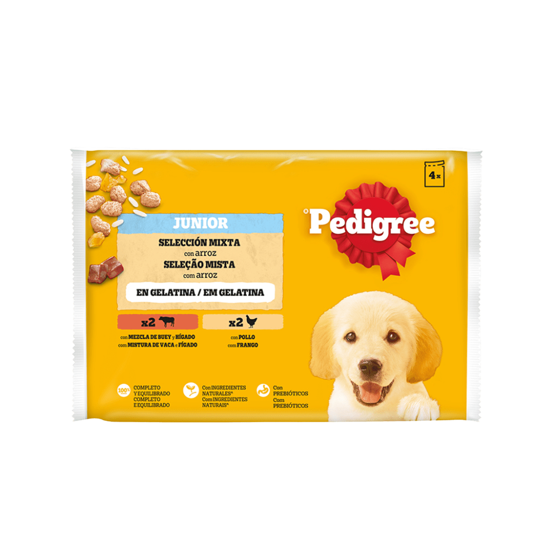 PEDIGREE BOLSITA JUNIOR POLLO Y AR 4*100