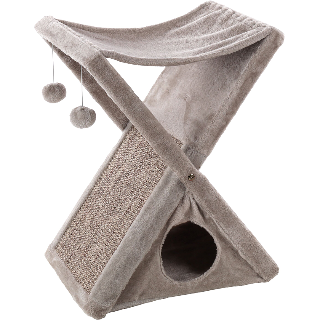 RASCADOR PLEGABLE GRETA GRIS 53*34*60CM