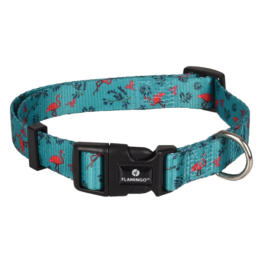 COLLAR SAMAR VERDE FLAMENCOS 30-45CM15MM
