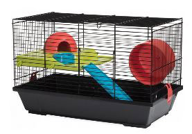 JAULA HAMSTER MOD 948 NEGRA (50,5*28*32)