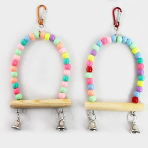 COLUMPIO DE CUENTAS CON CASCABELES