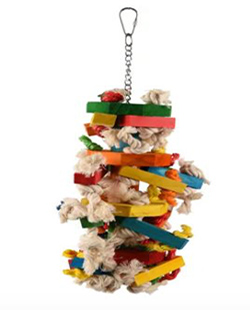 COLGANTE LORO RAINBOW MULTI 27CM
