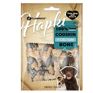 SNACK HAPKI HUESO CALCIO CON PIEL 85GR