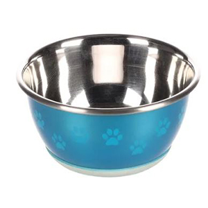 COMEDERO PERROS ACERO HUELLA ANTI.15CN
