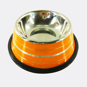 COMEDERO ACERO COLOR ANTIDESLIZANTE 15CM