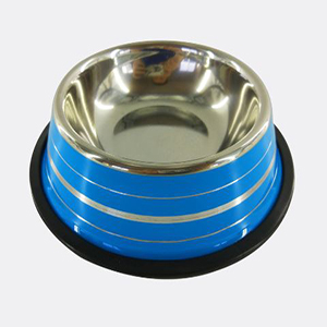 COMEDERO ACERO COLOR ANTIDESLIZANTE 22CM