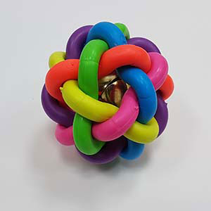 PELOTA SILICONA CON CASCABEL 6 CM