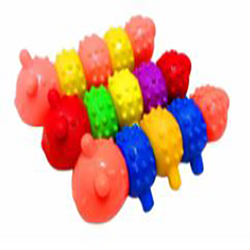 GUSANO MULTICOLOR CAUCHO 12 CM