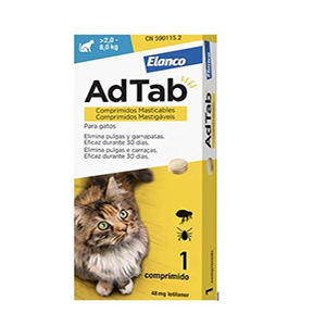 ADTAB 2-8 KG 1 COMPRIMIDO GATOS 48 MG